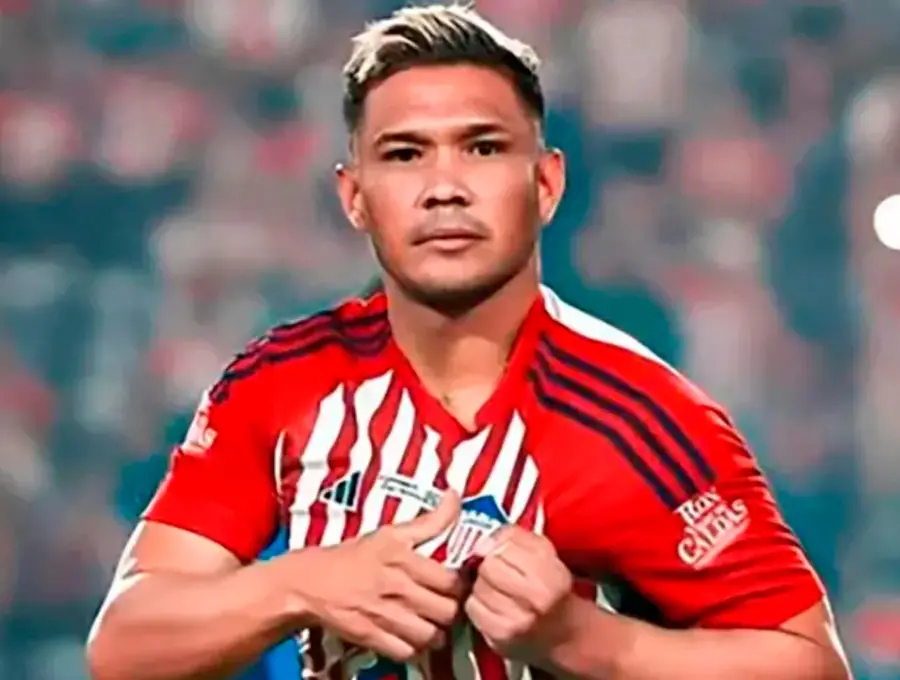 El delantero barranquillerio Teófilo Gutiérrez anotó el gol que le dio la victoria al elenco Tiburón. Foto: Atlético Junior