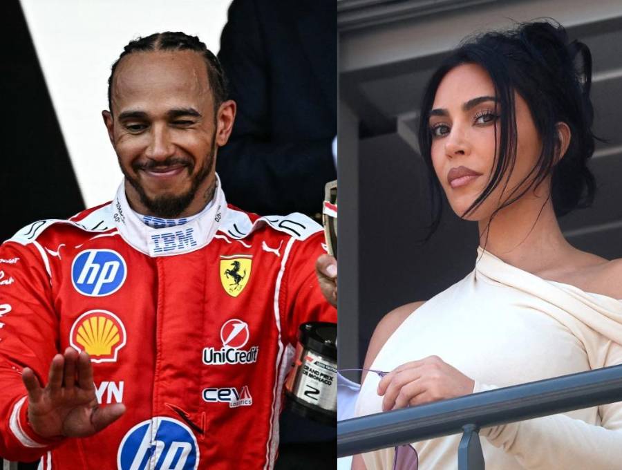 Kim Kardashian acompañó a Lewis Hamilton durante el fin de semana del Gran Premio de Mónaco. FOTO: AFP.