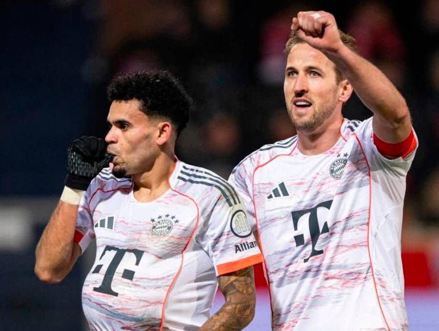 El futbolista colombiano Luis Díaz, de 29 años, es una de las figuras del Bayern Múnich de Alemania. Tiene una relación de cercanía con el delantero inglés Harry Kane. Foto: tomada del x de @LuisFDiaz19
