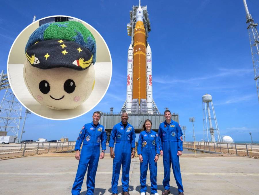 Un equipo multidisciplinario conformado por cuatro astronautas y una mascota llamada Rise viajarán a la Luna en la misión Artemis II. Fotos: Getty Images y Nasa