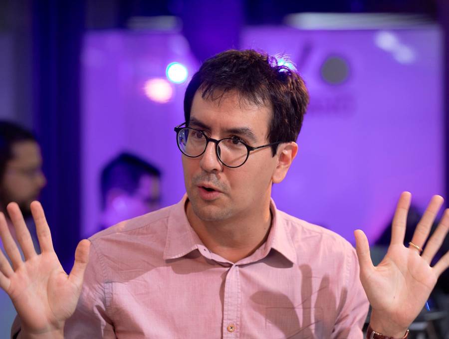 Javier Mejía estuvo en EL COLOMBIANO hablando de la propuesta de Stanford, Civics Iniciative. FOTO horus thor amaya