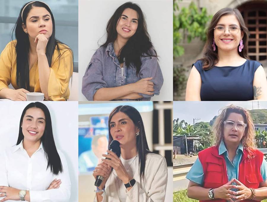 De izquierda a derecha y de arriba a abajo algunas de las candidatas a la Cámara de Representantes por Antioquia: Yulieth Sánchez, Hannah Escobar, Alejandra Sánchez, Verónica Estrada, Marcela Eusse, Yucelly Rincón