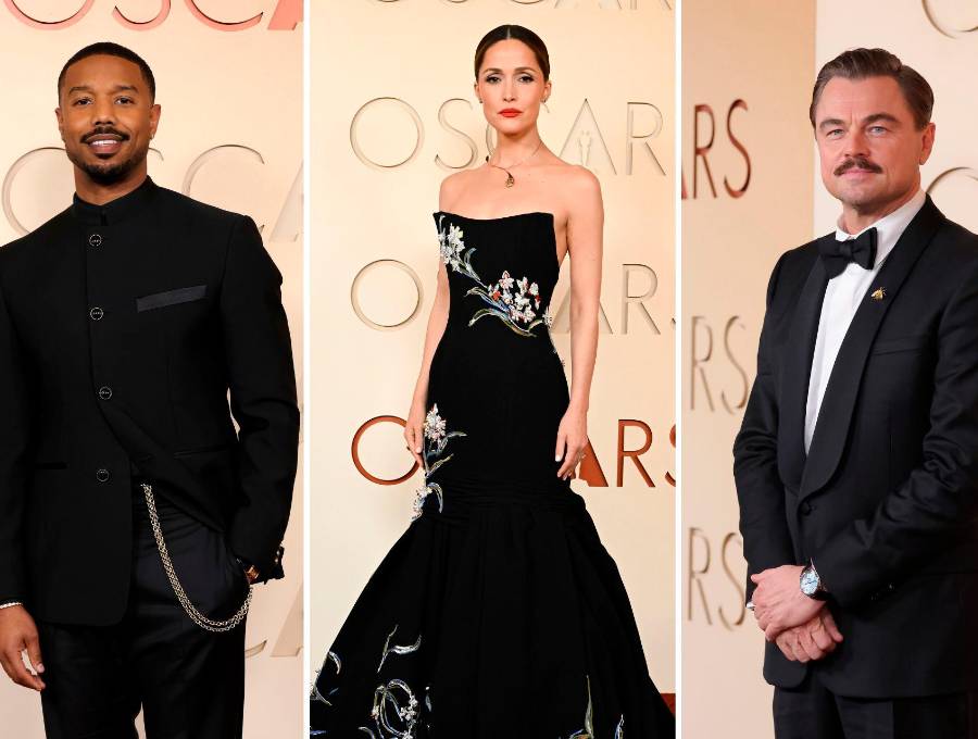Michael B. Jordan, Rose Byrne y Leonardo DiCaprio se robaron muchas miradas durante su paso por la alfombra roja de los Óscar. Fotos: Getty.