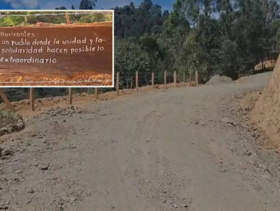 La comunidad pudo organizar y dejar transitable la zona afectada por una falla geológica. FOTO: Cortesía.