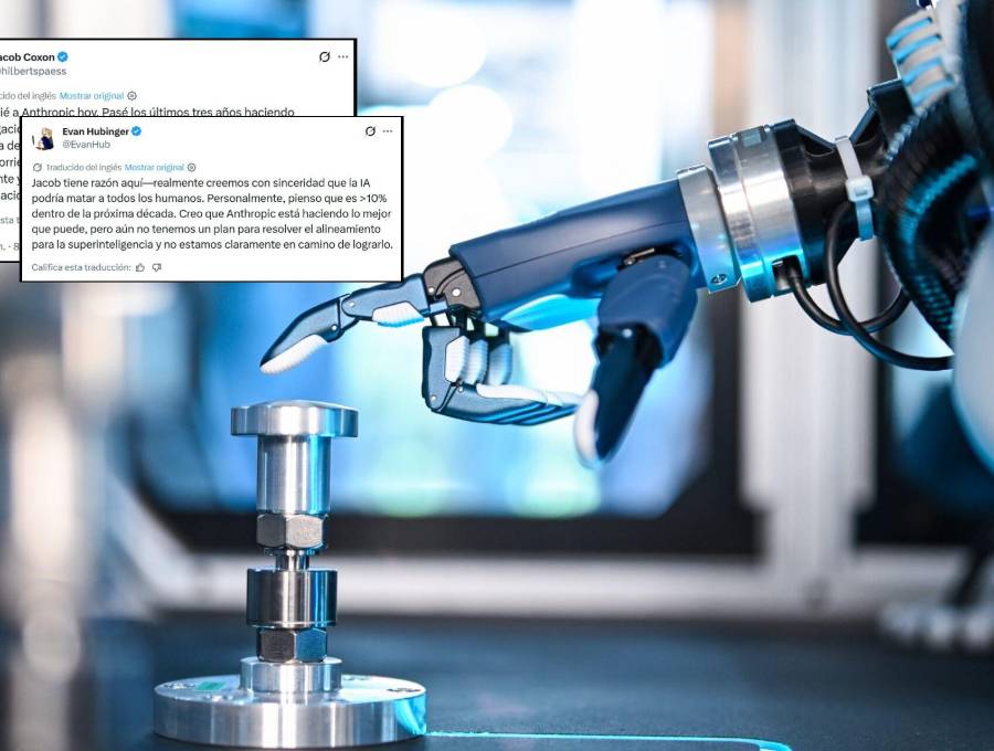 Investigadores de OpenAI y Anthropic hicieron advertencias sobre el desarrollo de la inteligencia artificial y alertaron que estas podrían acabar con la humanidad en menos de una década. Fotos: Xinhua y captura de X