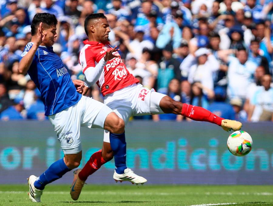 Millonarios y Santa Fe igualaron 1-1 en el clásico capitalino. FOTO COLPRENSA
