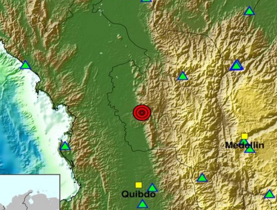 Según las autoridades, el epicentro del temblor fue en un municipio del Urabá antioqueño. FOTO: Tomada de X @sgcol
