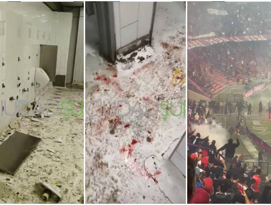 Lo que debía ser una fiesta copera empezó en caos. Bengalas, pólvora e incendios en la tribuna norte obligaron a cancelar el duelo entre DIM y Flamengo en el Atanasio Girardot. Los baños del estadio también se vieron afectados. FOTO: Captura de video de redes sociales @ciudadsur_