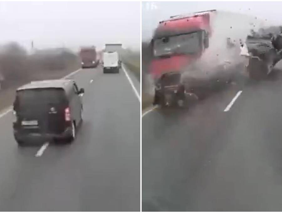 Al menos siete personas, aficionados del Paok de Salónica (Grecia), murieron en un accidente de tráfico registrado en el oeste de Rumanía. FOTO: Captura video de redes sociales @AlertaMundoNews