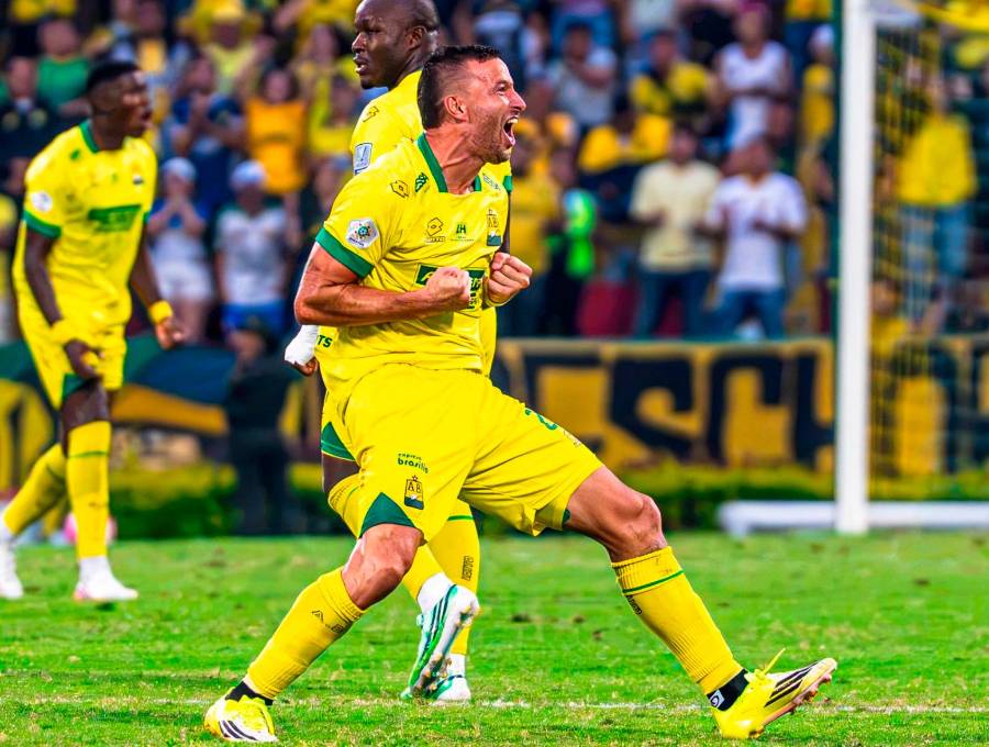 Luciano Pons lleva 5 goles y 5 asistencias con el Bucaramanga en este semestre. FOTO: <b>X ABucaramanga</b>