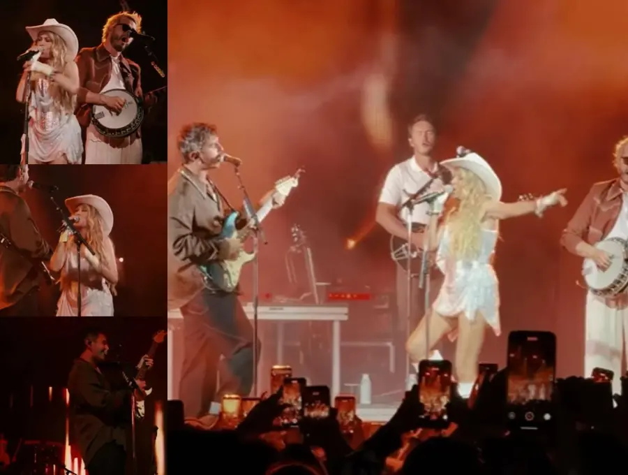Morat y Paulina Rubio en Coachella. Foto: tomada de redes Paulina Rubio