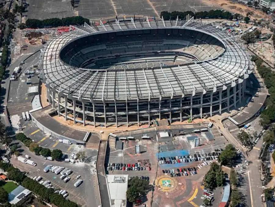 El estadio Azteca de México es intervenido desde hace varios meses para cumplir las exigencias de la Fifa para la Copa del Mundo. Foto: Getty 