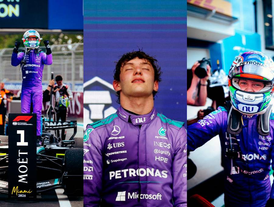 l joven piloto italiano Kimi Antonelli (Mercedes) afianzó su liderato de la Fórmula 1 al ganar este domingo el Gran Premio de Miami. FOTOS: CORTESÍA ESCUDERÍA MERCEDES