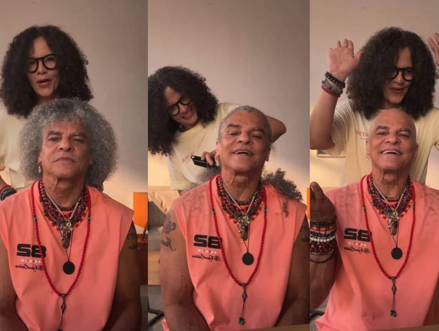 Carlos ‘El Pibe’ Valderrama se quitó la melena con la ayuda de su esposa. Foto: Instagram @pibevalderramap