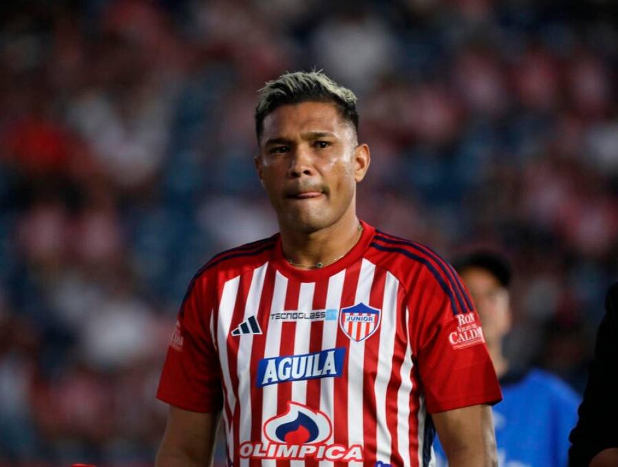 Teófilo Gutiérrez marcó el tanto del empate entre Junior y Santa Fe, por el duelo de ida de la final de la Súperliga. FOTO COLPRENSA