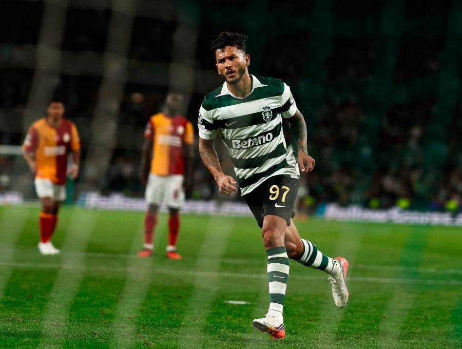 El delantero colombiano Luis Javier Suárez, de 28 años, es uno de los goleadores de la Liga de Portugal de esta temporada. Foto: tomada del x de @SportingCP