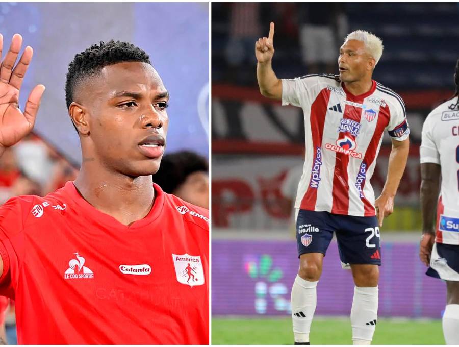 Jean Pestaña afirma que Teófilo Gutiérrez influyó en la decisión del árbitro para validar autogol. Foto: Colprensa y @AmericadeCali. 