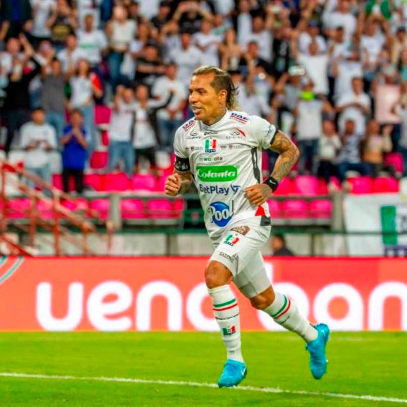 El delantero de Once Caldas Dayro Moreno es uno de los goleadores de la Liga Betplay-1 y su equipo es uno de los parcialmente clasificados entre los ocho. FOTO: Juan Antonio Sánchez