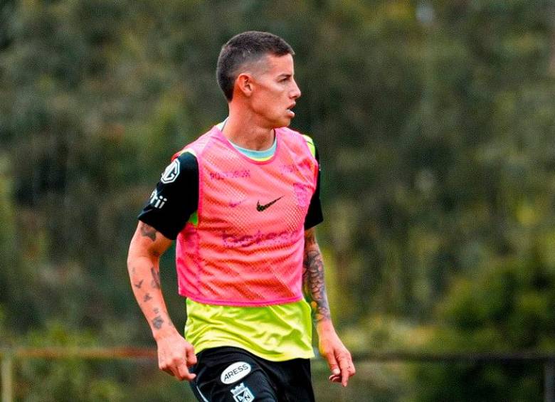 James Rodríguez se ha mostrado bien físicamente durante las prácticas. FOTO ATLÉTICO NACIONAL