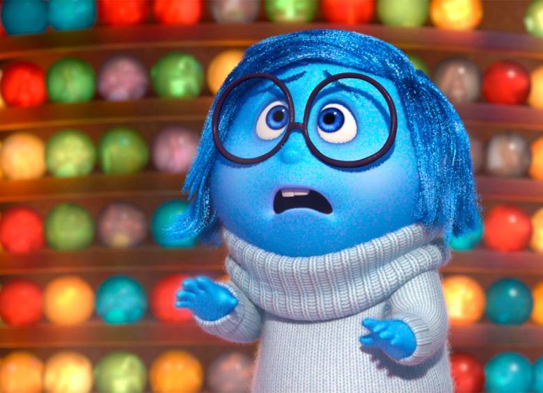 Pixar y Disney se animaron a darle color a cinco emociones en Intensamente. Tristeza es azul. Foto: cortesía Pixar Animation Studios.