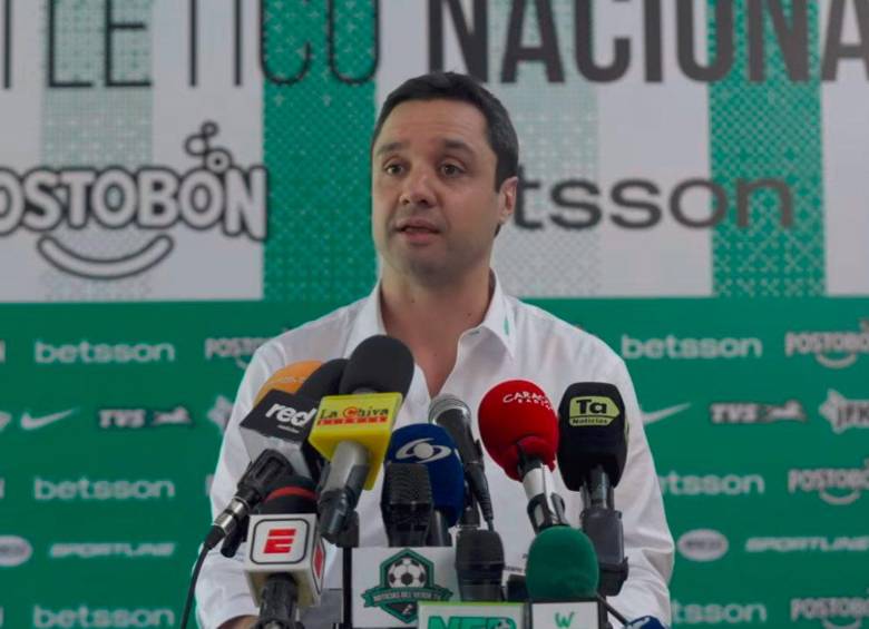 El presidente de Nacional, Sebastián Arango Botero, se refirió a la renuncia de Efraín Juárez y lo que viene para el club. FOTO NACIONAL