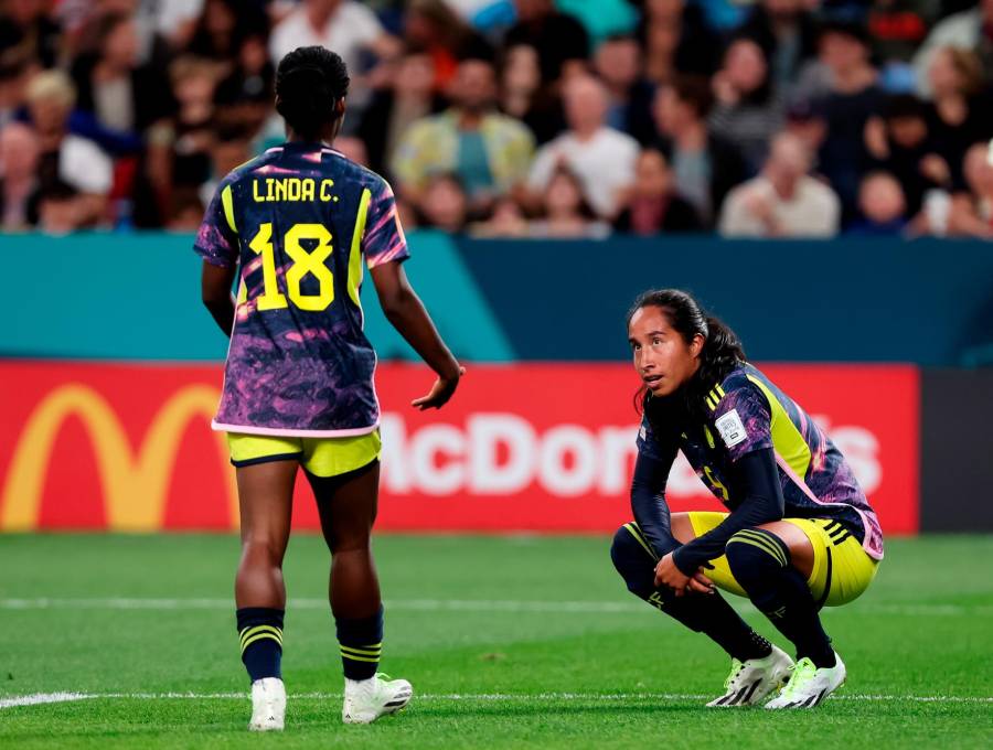 Linda Caicedo y Mayra Ramírez durante uno de los partidos oficiales con Selección Colombia mayores. <span class="mln_uppercase_mln">FOTO</span><b><span class="mln_uppercase_mln"> GETTY</span></b>