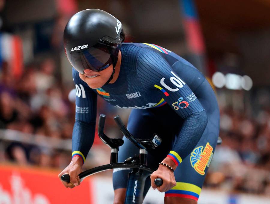Stefany Cuadrado, ciclista antioqueña que ya cuenta con una experiencia olímpica. FOTO AFP