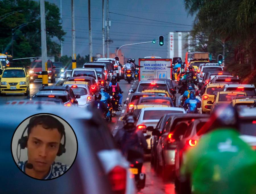 Camilo Múnera Osorio (en el círculo) fue condenado a 37 años y 5 meses de prisión por asesinar a un conductor de plataforma en 2023. FOTO: Captura de pantalla