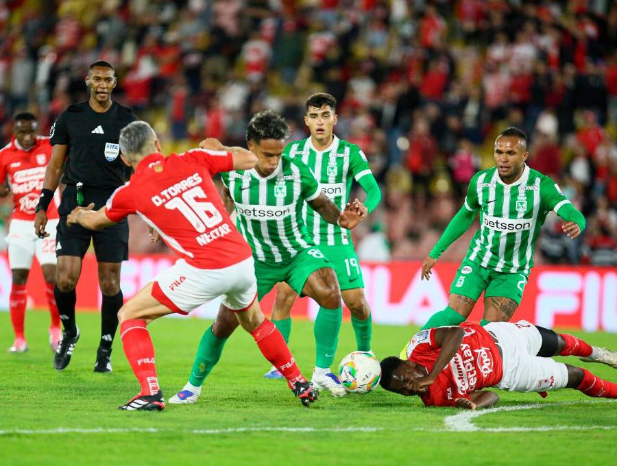 Atlético Nacional visita a Santa Fe en El Campín en duelo aplazado por la fecha 5 de la Liga BetPlay. FOTO COLPRENSA