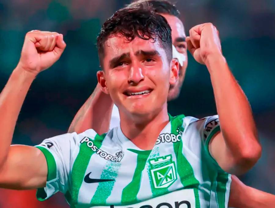 El futbolista Juan Manuel Rengifo (en la foto celebra su primer gol como profesional con Nacional), es una de las figuras del cuadro verde de Antioquia. Foto: Manuel Saldarriaga