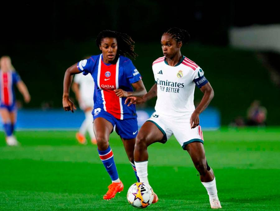 Linda Caicedo luciendo su cinta de capitana del Real Madrid femenino, su nuevo rol en el cuadro Meregue. FOTO GETTY 