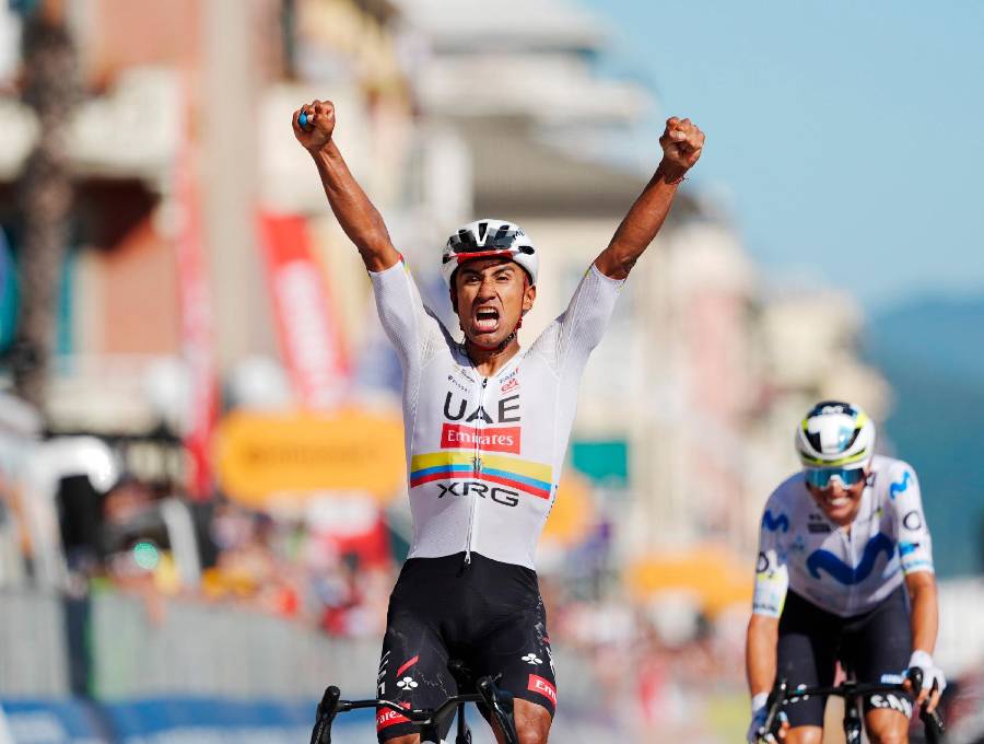 Jhonatan Narváez logró su quinto triunfo en su historial en el Giro, el tercero en la presente edición. FOTO X-GIRO