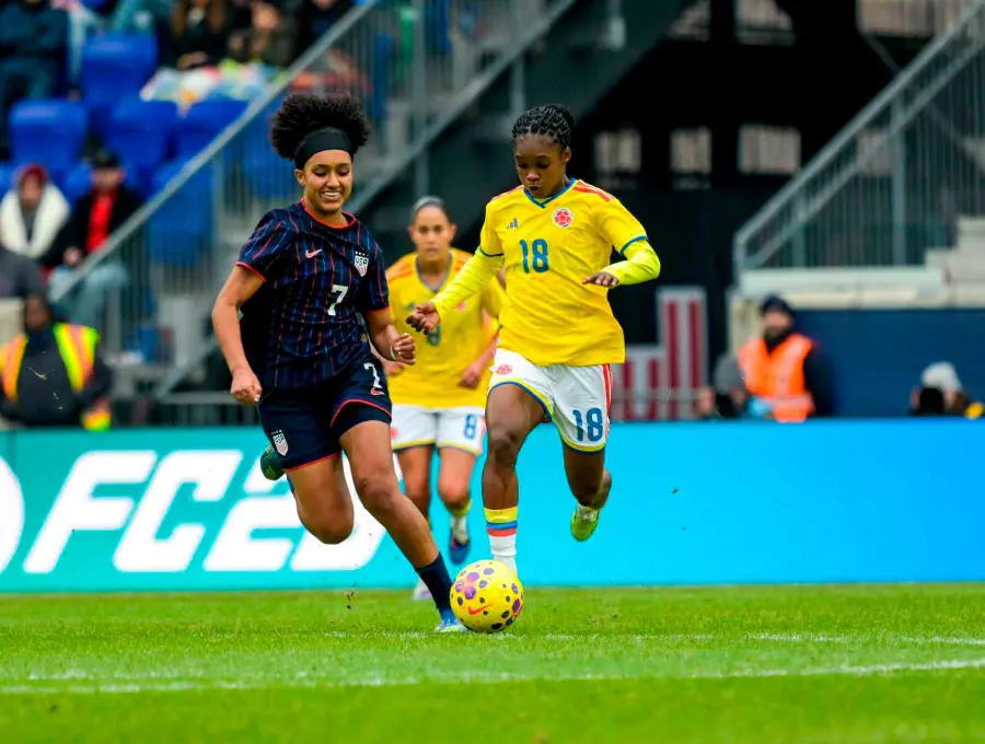 Linda Caicedo fue la más destacada de Colombia en la SheBelieves Cup disputada en Estados Unidos. FOTO CORTESÍA FCF