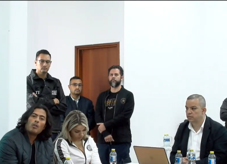 Audiencia de legalización de captura contra Nicolás Petro y Day Vásquez. Tomada de la transmisión oficial de la audiencia. Foto: captura de video