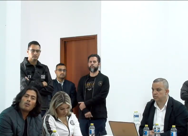 Audiencia de legalización de captura contra Nicolás Petro y Day Vásquez. Topmada de la transmisión oficial de la audiencia. Foto: captura de video