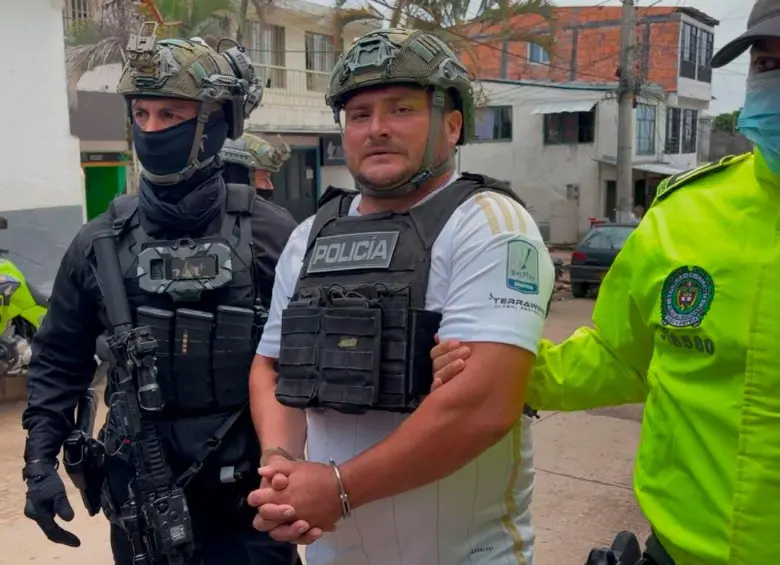 Andrés Vera Fernández (“Conejo”) fue capturado por la Policía en Tolima. FOTO: CORTESÍA DE LA POLICÍA.