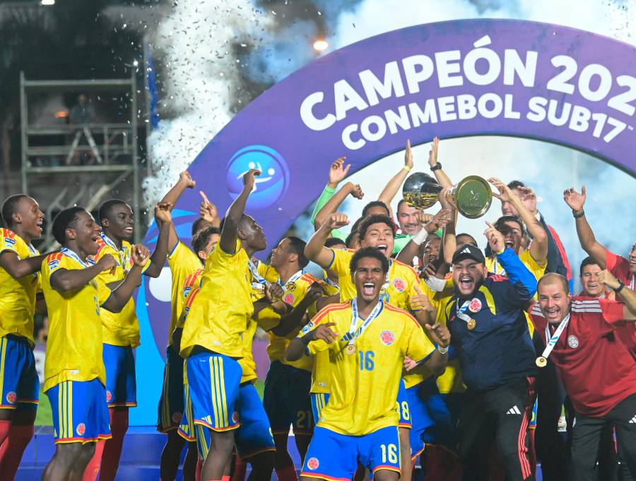 Samuel Martínez, entre las figuras de Colombia en el Sudamericano Sub-17. Foto: AFP