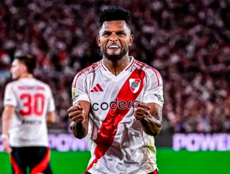 Miguel Ángel Borja no seguirá en River Plate, algunos hablan de que podría regresar al fútbol colombiano. FOTO TOMADA X @RiverPlate