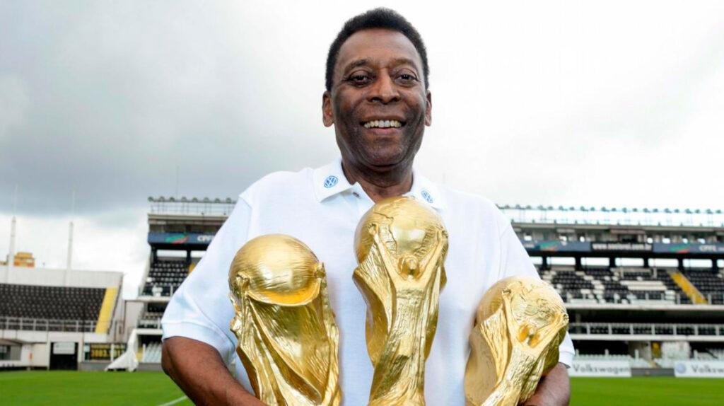 Pelé, fue campeón del Mundo con Brasil en los mundiales de Suecia 1958, Chile 1962 y México 1970. Foto: Getty