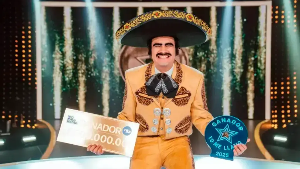 Este es Vicente Fernández, el ganador de la última temporada de Yo me llamo. FOTO Cortesía Caracol Televisión
