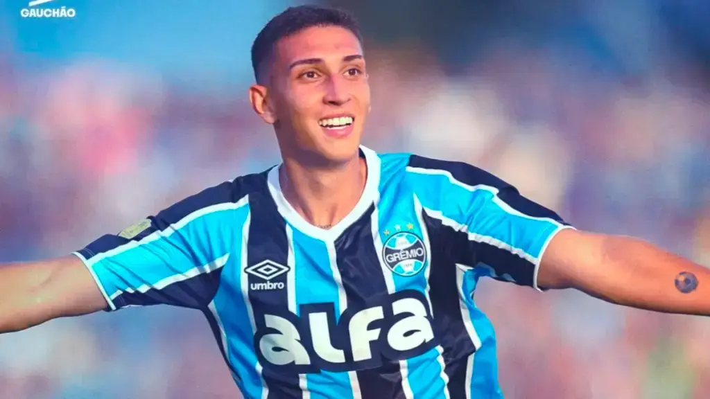 Miguel Monsalve, delantero colombiano, quien milita en el Gremio de Brasil. FOTO: GETTY