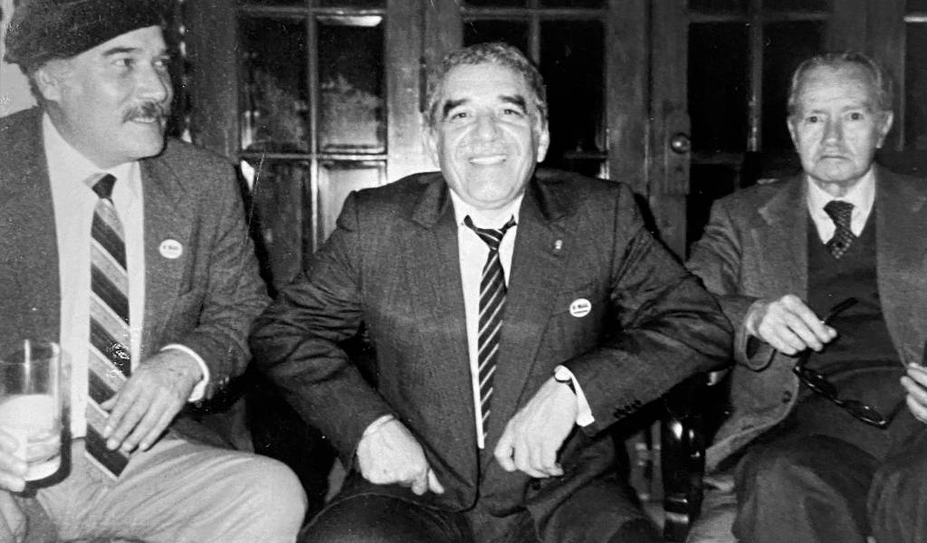 Manuel Mejía, Gabriel García Márquez y Juan Rulfo. Foto archivo familiar.