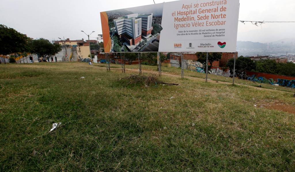 La sede del Hospital General de Medellín en el norte se proyecta desde 2013 para ser construida en el barrio Berlín, pero el proyecto se ha quedado atrancado en líos prediales y presupuestales. <b><span class="mln_uppercase_mln"> </span></b>FOTO<b><span class="mln_uppercase_mln"> Manuel Saldarriaga</span></b>