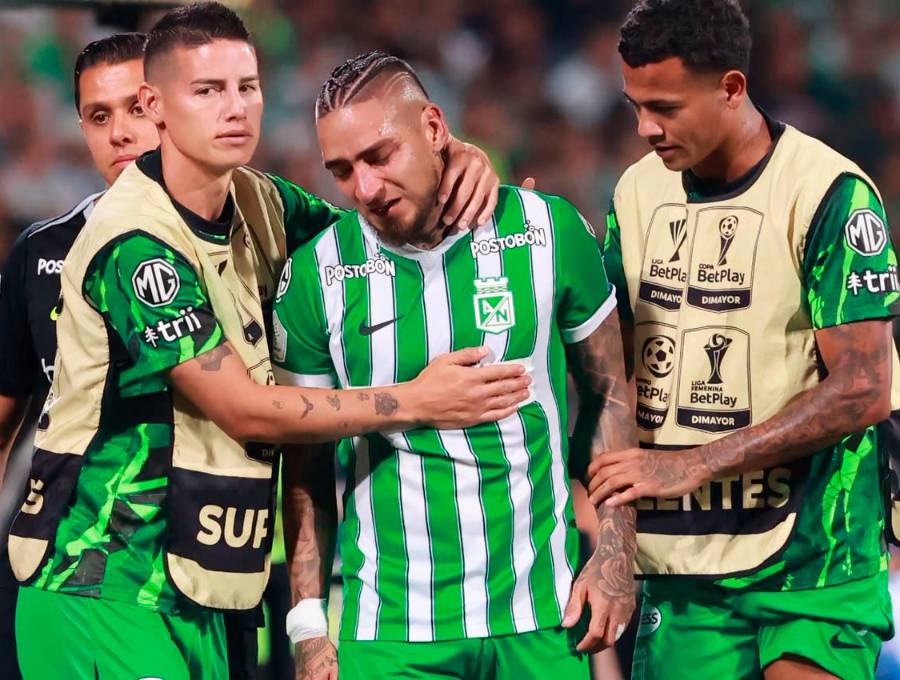 Cristian “Chicho” Arango salió entre lágrimas del partido frente a Millonarios. Los exámenes confirmaron la gravedad de su lesión y se suma a la larga lista de lesionados del club. <span class="mln_uppercase_mln">FOTO</span><b><span class="mln_uppercase_mln"> camilo suárez</span></b><span class="mln_uppercase_mln"> </span>