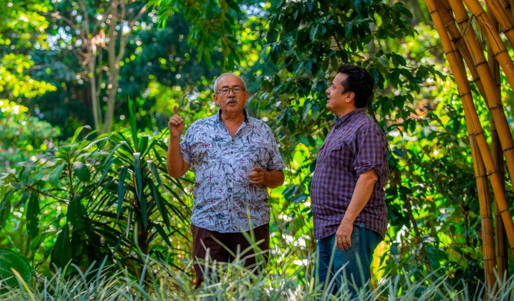 Los botánicos Álvaro Cogollo y Álvaro Idárraga. Foto: Camilo Suárez