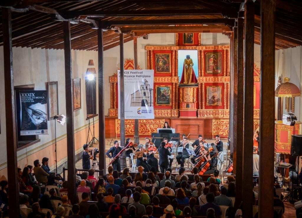 El Festival de Música Religiosa de Marinilla se ha convertido en uno de los referentes de las celebraciones culturales de la Semana Santa en Antioquia. La gente puede asistir gratuitamente a sus eventos. FOTO cortesía 