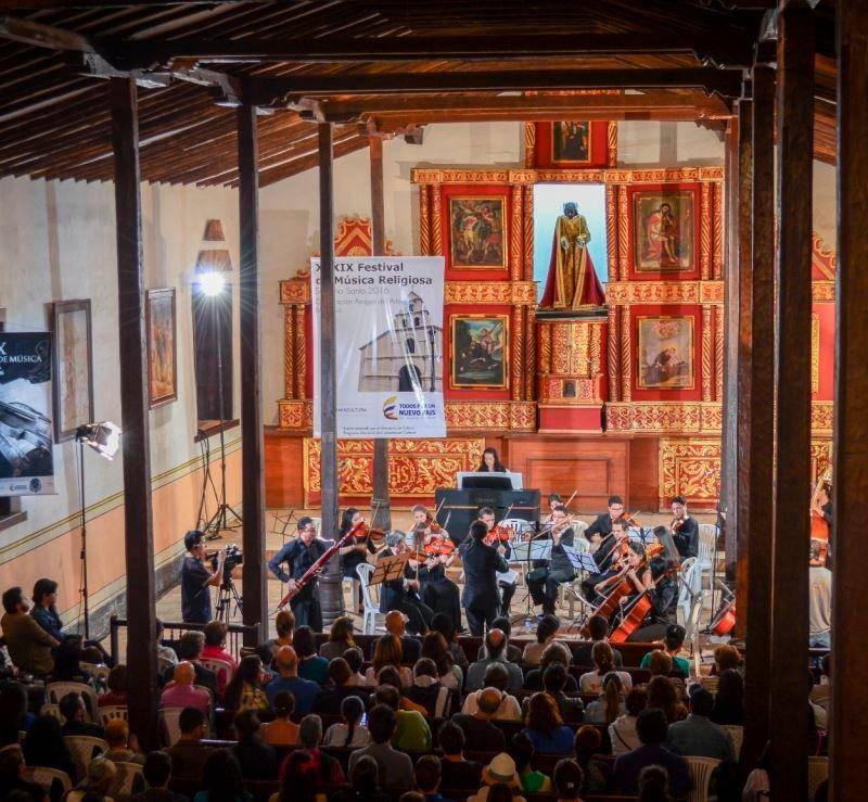 El Festival de Música Religiosa de Marinilla se ha convertido en uno de los referentes de las celebraciones culturales de la Semana Santa en Antioquia. La gente puede asistir gratuitamente a sus eventos. FOTO cortesía 