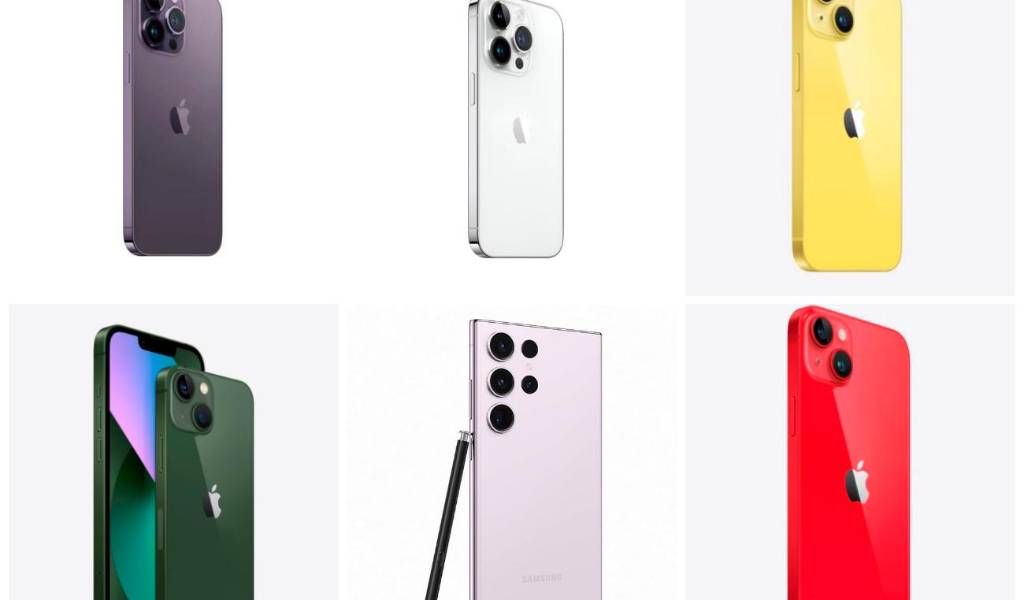 Algunos de los celulares más vendidos en los tres primeros meses del 2023. FOTO Cortesía 