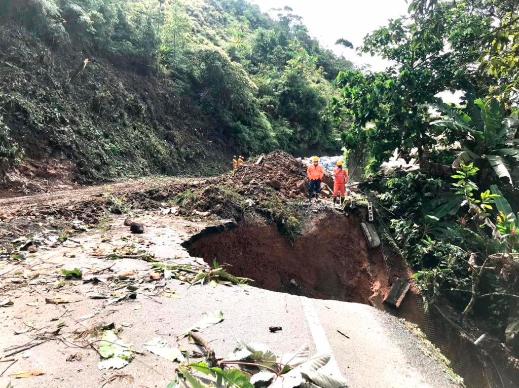 La perdida de la banca se produjo en el km 52, sector de San Luis. Foto: Julio César Herrera