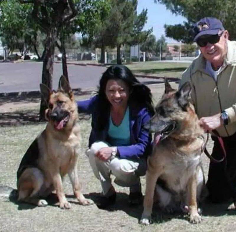 Dos de los perros de Gene Hackman y Betsy Arakawa adoptados en la década de los 90. FOTO: Redes sociales